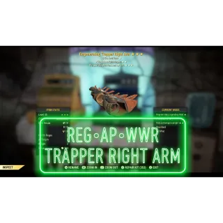 Reg AP WWR Trapper Right Arm ⭐️⭐️⭐️