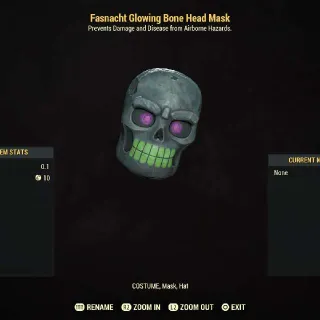 GLOWING BONE HEAD MASK