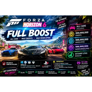 🔥 FORZA HORIZON 6 – FULL BOOST | ALL CARS + $999M + 999M WHEELSPINS & SUPER WHEELSPINS 🔥