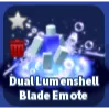 DUAL LUMENSHELL BLADE EMOTE - BLADE BALL