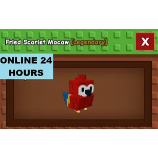 HUGE FRIED SCARLET MACAW 
