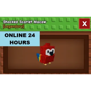 GROW A GARDEN SHOCKED SCARLET MACAW