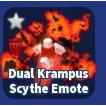 DUAL KRAMPUS SCYTHE EMOTE - BLADE BALL