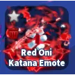 RED ONI KATANA EMOTE - BLADE BALL