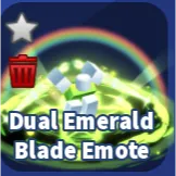 DUAL EMERALD BLADE EMOTE - BLADE BALL