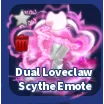 DUAL LOVECLAW SCYTHE EMOTE - BLADE BALL