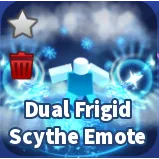 DUAL FRIGID SCYTHE EMOTE - BLADE BALL