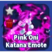 PINK ONI KATANA EMOTE - BLADE BALL