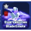 DUAL VALKYRIEN BLADE EMOTE - BLADE BALL