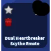 DUAL HEARTBREAKER SCYTHE EMOTE - BLADE BALL