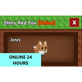 GROW A GARDEN SHINY RED FOX