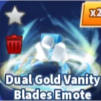 DUAL GOLD VANITY BLADES EMOTE - BLADE BALL