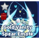 GOLD VANITY SPEAR EMOTE - BLADE BALL
