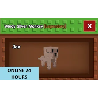 GROW A GARDEN WINDY SILVER MONKEY