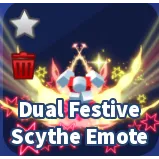 DUAL FESTIVE SCYTHE EMOTE - BLADE BALL