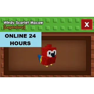 GROW A GARDEN WINDY SCARLET MACAW