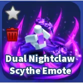 DUAL NIGHTCLAW SCYTHE EMOTE - BLADE BALL