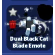 DUAL BLACK CAT BLADE EMOTE - BLADE BALL