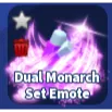 DUAL MONARCH SET EMOTE - BLADE BALL