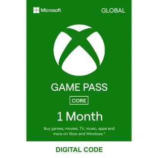 Xbox Game Pass Core 1 Month, Global, Auto Delivery