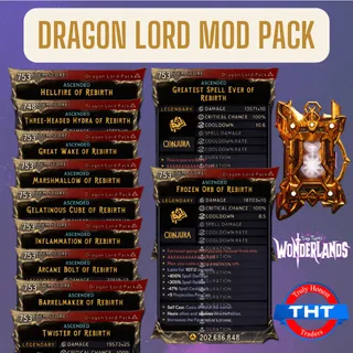 Dragon Lord Spells Mod Pack 11x Tiny Tina's