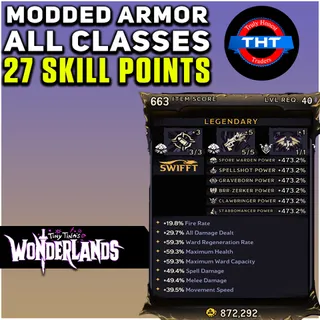 Modded Armor All Classes 33 Skill Points Tiny Tina's