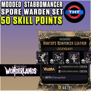 Modded Stabbomancer Spore Warden Hunter's Reinforced Leather Tiny Tina