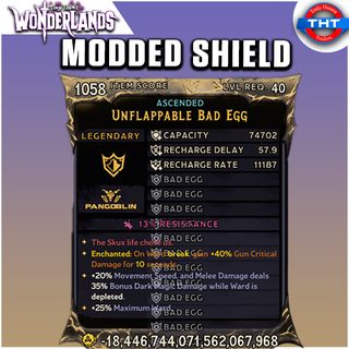 Modded Sheild Unflappable Bad Egg Tiny Tina's