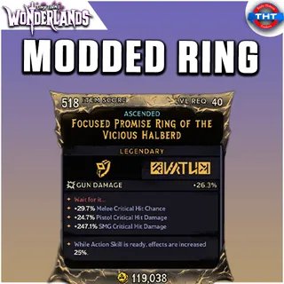 Modded Focused Promise Ring of the Vicious Halberd Tiny Tina's