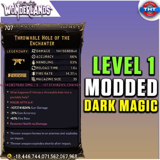 Level 1 Modded Throwable Hole of the Enchanter Dark Magic Tiny Tina's