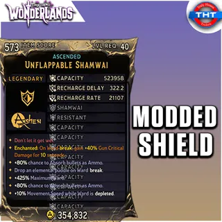 Modded Shield Unflappable Shamwai Tiny Tina