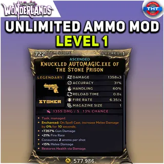 Level 1 Unlimited Ammo Pistol Tiny Tina's