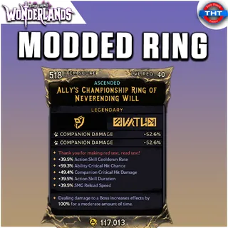 Modded Ally's Championship Ring of Neverending Will Tiny Tina's
