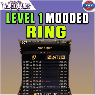 Level 1 Modded Mood Ring All Spell DMG Tiny Tina's