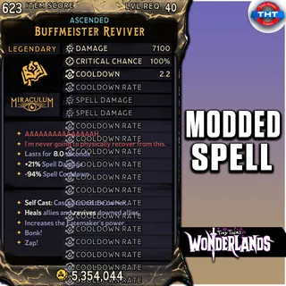 Tiny Tina's Modded Buffmeister Reviver Spell