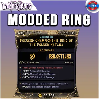 Modded Focused Championship Ring of the Folded Katana Tiny Tina's