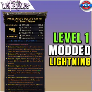 Level 1 Modded Packleaders Queens Cry of the Stone Prison Lightning Tiny Tina's