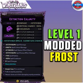 Level 1 Modded Extinction Calamity Frost Tiny Tina's