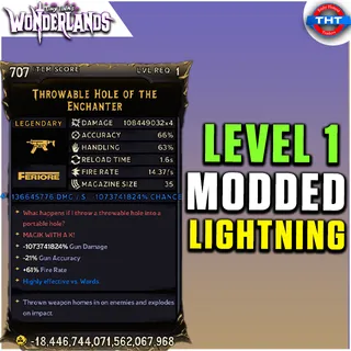 Level 1 Modded Throwable Hole of the Enchanter Lightning