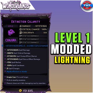 Level 1 Modded Extinction Calamity Lightning Tiny Tina's