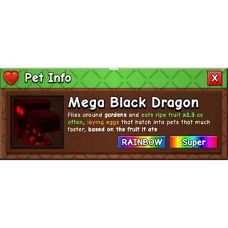 MEGA RAINBOW BLACK DRAGON