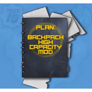 100x High Capacity Backpack Plan Mod