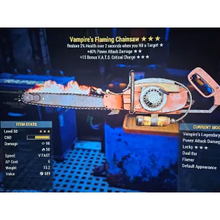 Vampire V40PA Flaming Chainsaw