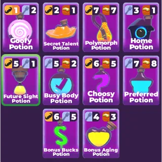 Adopt Me New Potions Bundle - 50x Each