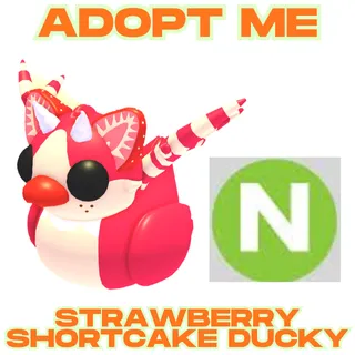 Neon Strawberry Shortcake Ducky