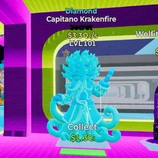 🔥 LVL 101 - Capitano Krakenfire Diamond - $3.3Qa/s Steal the Brainrot