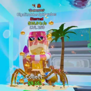 Gigalitraktos Spidorobos Summer Lvl 250 $35.5Qi/s 2 Trait Brainrot
