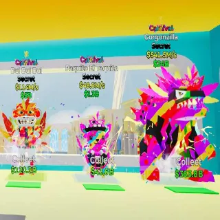 🔥 Bundle Gorgonzilla / Dul Dul Dul / Paquito El Taquito Carnival - Fortnite Steal the Brainrot Rare