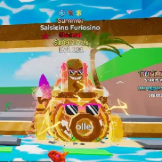 🔥 Salsicino Furiosino Summer LVL 111 - 3 Traits - 109.2Qa/s Steal the Brainrot