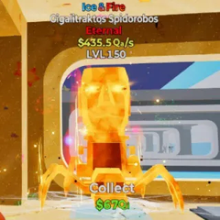🔥  Gigalitraktos Spidorobos  LVL 150 - 1 Trait - 435.5Qa/s Steal the Brainrot